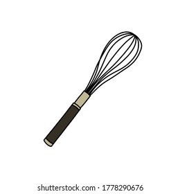 Whisk Doodle Icon, Vector Illustration