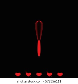 Whisk flat icon.