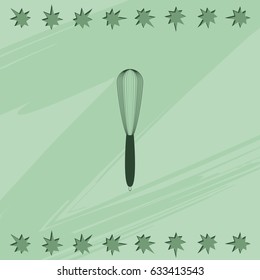 Whisk flat icon.