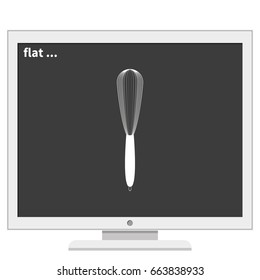 Whisk flat icon.
