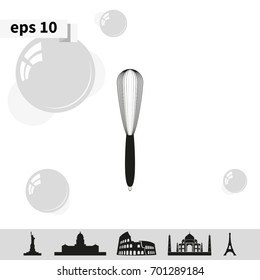 Whisk flat icon.