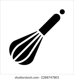 Whisk flach Symbol. Piktogramm für Web. Vektorgrafik auf weißem Hintergrund