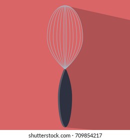 whisk flat icon vector