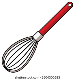 Whisk flat illutration white background