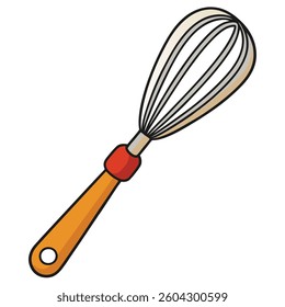 Whisk flat illutration white background