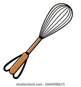 Whisk flat illutration white background