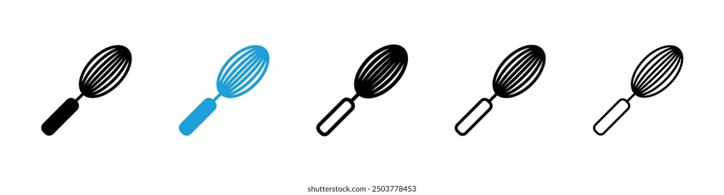 Whisk icon in black and blue colors