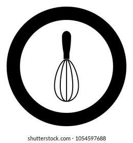 Whisk icon black color in circle