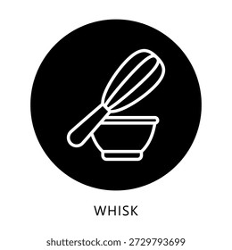 Botão De Ícone De Whisk, Mini Ilustração Relacionam-Se À Comida, Gastronomia. Use Para O Desenvolvimento Moderno De Conceitos, Ui, Ux Web E Aplicativos.