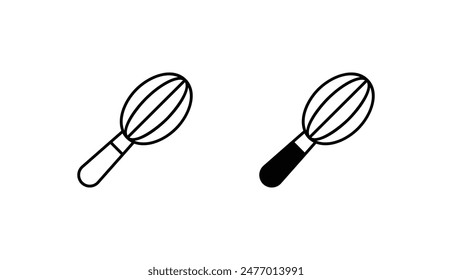 Whisk icon design with white background stock illustration