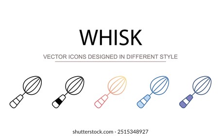 Whisk icon design with white background stock illustration