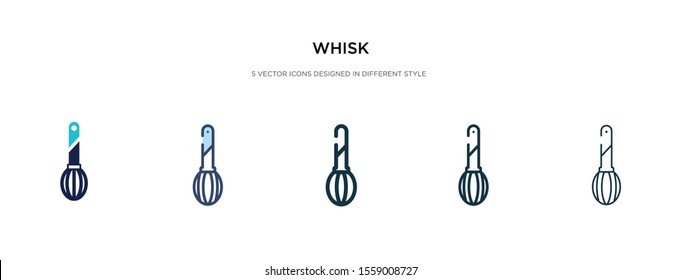 whisk icon in different style vector illustration. two colored and black whisk vector icons designed in filled, outline, line and stroke style can be used for web, mobile, ui
