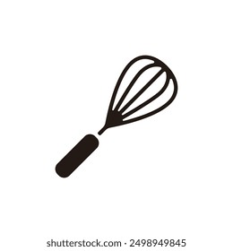 Whisk icon. Flat silhouette version.