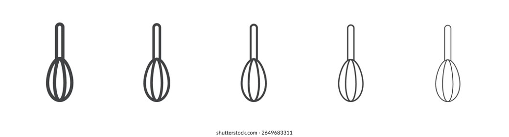 whisk icon flat thin illustration symbol