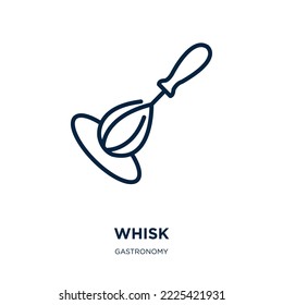 whisk icon from gastronomy collection. Thin linear whisk, cooking, kitchen outline icon isolated on white background. Line vector whisk sign, symbol for web and mobile