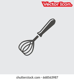 whisk icon isolated sign symbol and flat style for app, web and digital design. Vector illustration.