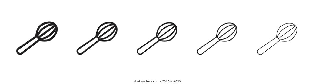 Colección del Vector del arte de la línea del icono del batidor en el fondo blanco