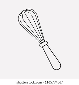 Whisk icon line element. Vector illustration of whisk icon line isolated on clean background for your web mobile app logo design.