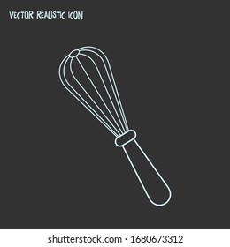 Whisk icon line element. Vector illustration of whisk icon line isolated on clean background for your web mobile app logo design.