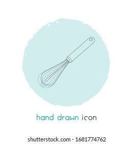 Whisk Symbol-Zeilenelement. Vektorillustration-Illustration von Whiskymbolen einzeln auf sauberem Hintergrund für Ihr Logo für Ihre Web-App für mobile Geräte.