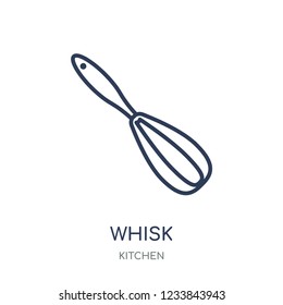 Whisk icon. Whisk linear symbol design from Kitchen collection. Simple outline element vector illustration on white background