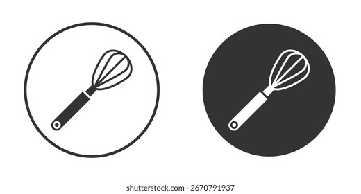 Whisk icon in modern minimalistic flat versions