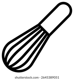 whisk icon in outline style. Line art