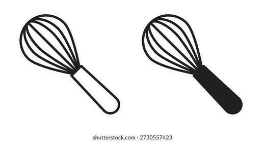 Whisk icon set. minimal logotype web element pack.