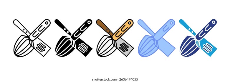 Whisk Icon Set Multiple Style Collection