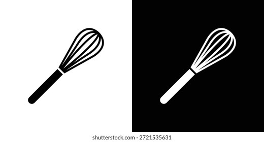 Paquete de diseño de ilustración plana de Vector de silueta de icono de batidor.