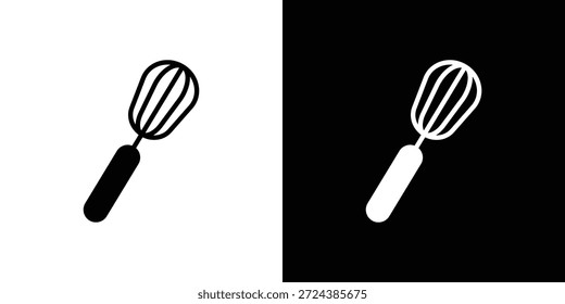 Ícone Whisk simples ilustrações gráficas planas. Vetor de silhueta preto e branco