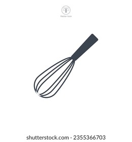 Icono de Whisk Ilustración vectorial aislada en fondo blanco