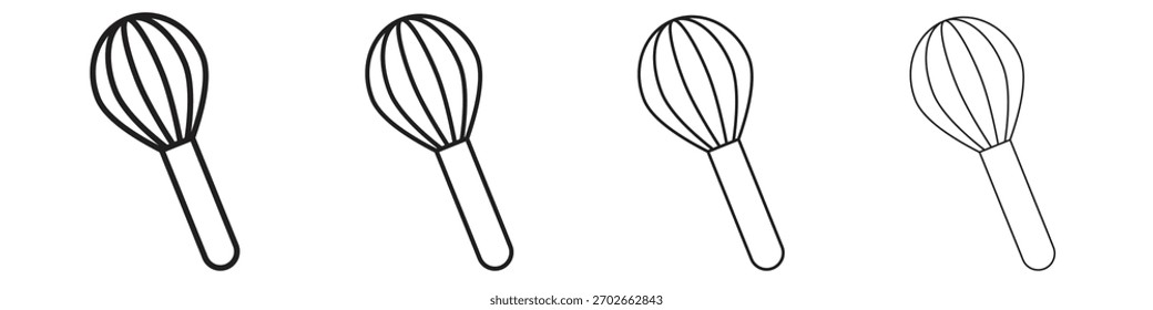 Whisk icon. Thin, Light Regular And Bold style design isolated on white background