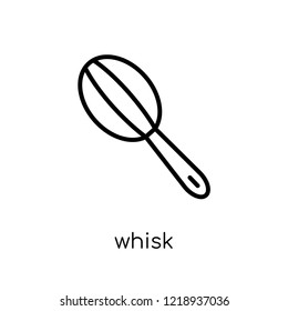 whisk icon. Trendy modern flat linear vector whisk icon on white background from thin line collection, outline vector illustration