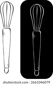 Diseño de Vector de icono de batidor Logotipo aislado. Ilustración de tinta de línea gráfica de Vector. signo de silueta simple y moderno para logotipo, impresión, cómics, moda, tableros, diseño, pegatinas, decoración, carteles
