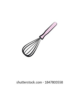 Whisk icon. Vector illustration. Confectionery tool logo.