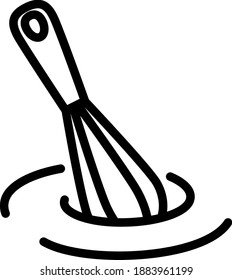 	
whisk icon, vector line illustration	