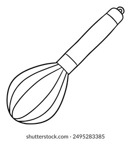 whisk illustration hand drawn outline isolated vector