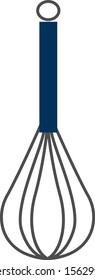 Whisk, illustration, vector on white background.