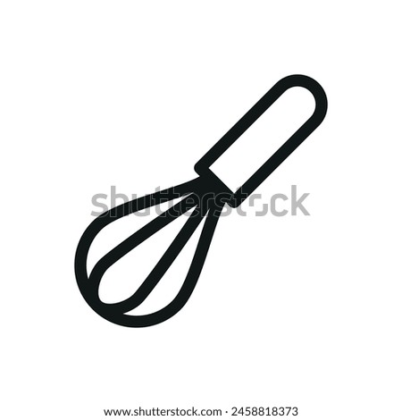 Whisk isolated icon, kitchen balloon whisk vector symbol with editable stroke