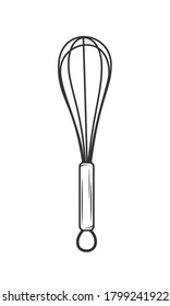 Whisk isolated on white background. Bakery design elements. Vector illustration