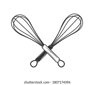Whisk isolated on white background. Bakery design elements. Vector illustration
