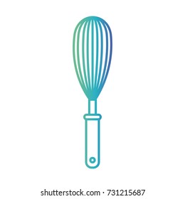 whisk kitchen utensil silhouette gradient color from purple to blue vector illustration