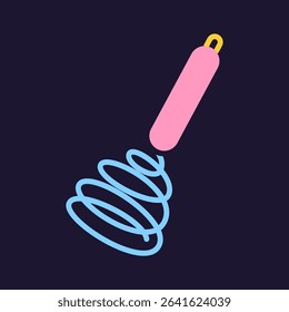 Whisk. Kitchenware icon. Color vector kitchen utensil and tool. Cutlery illustration