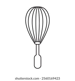 Whisk line art icon vector illustration	