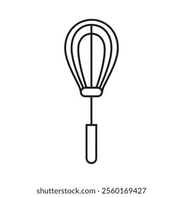 Whisk line art icon vector illustration	