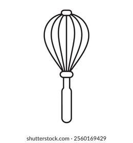 Whisk line art icon vector illustration	