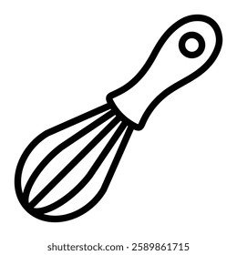 Whisk Line Icon Design For Personal And Commercial Use