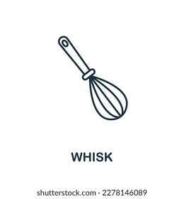 Whisk line icon. Simple element from kitchen collection. Creative Whisk outline icon for web design, templates, infographics and more