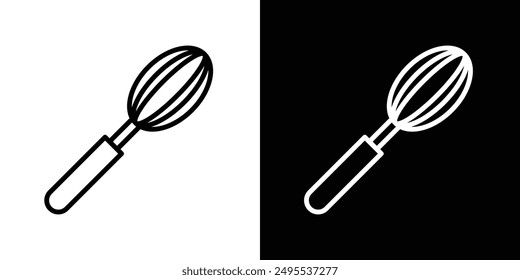 Whisk line icon vector illustration set.